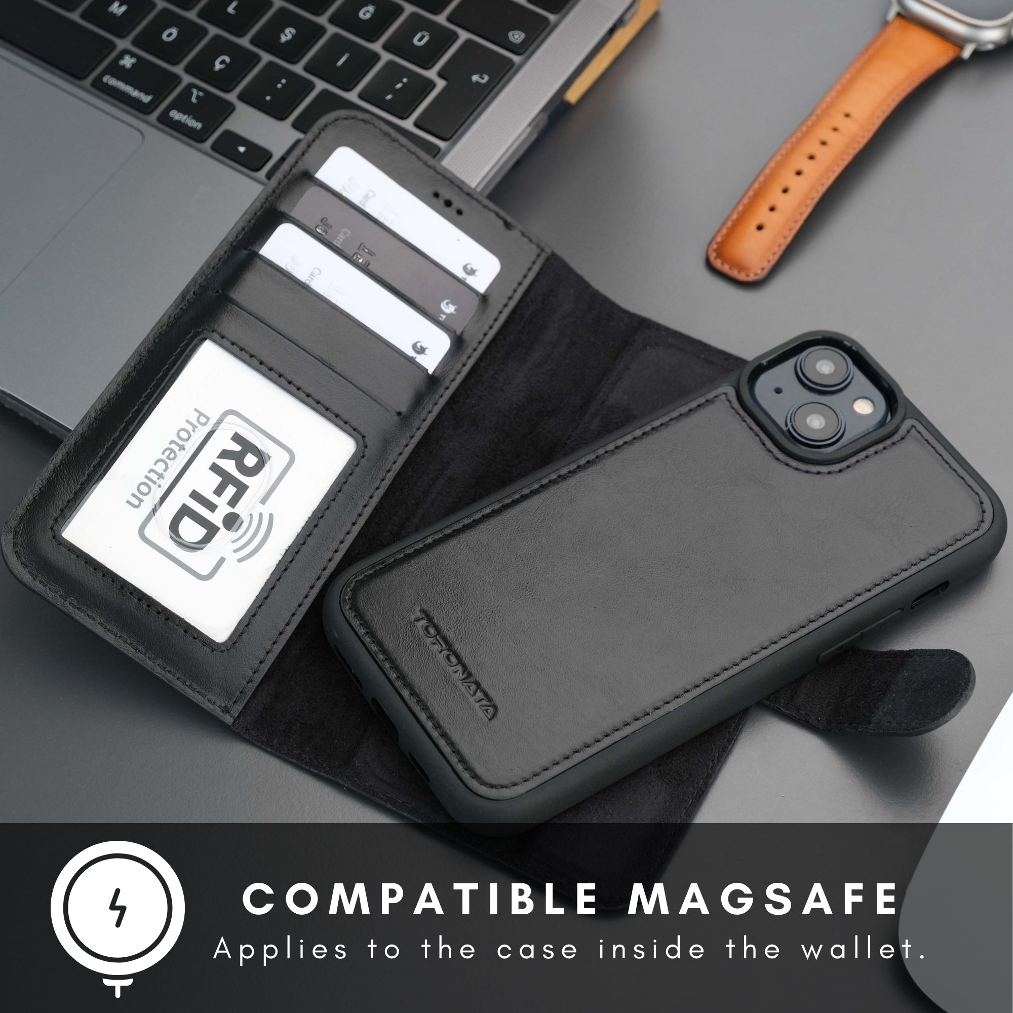 Casper Leather iPhone 14 Plus Wallet Case | MagSafe-4