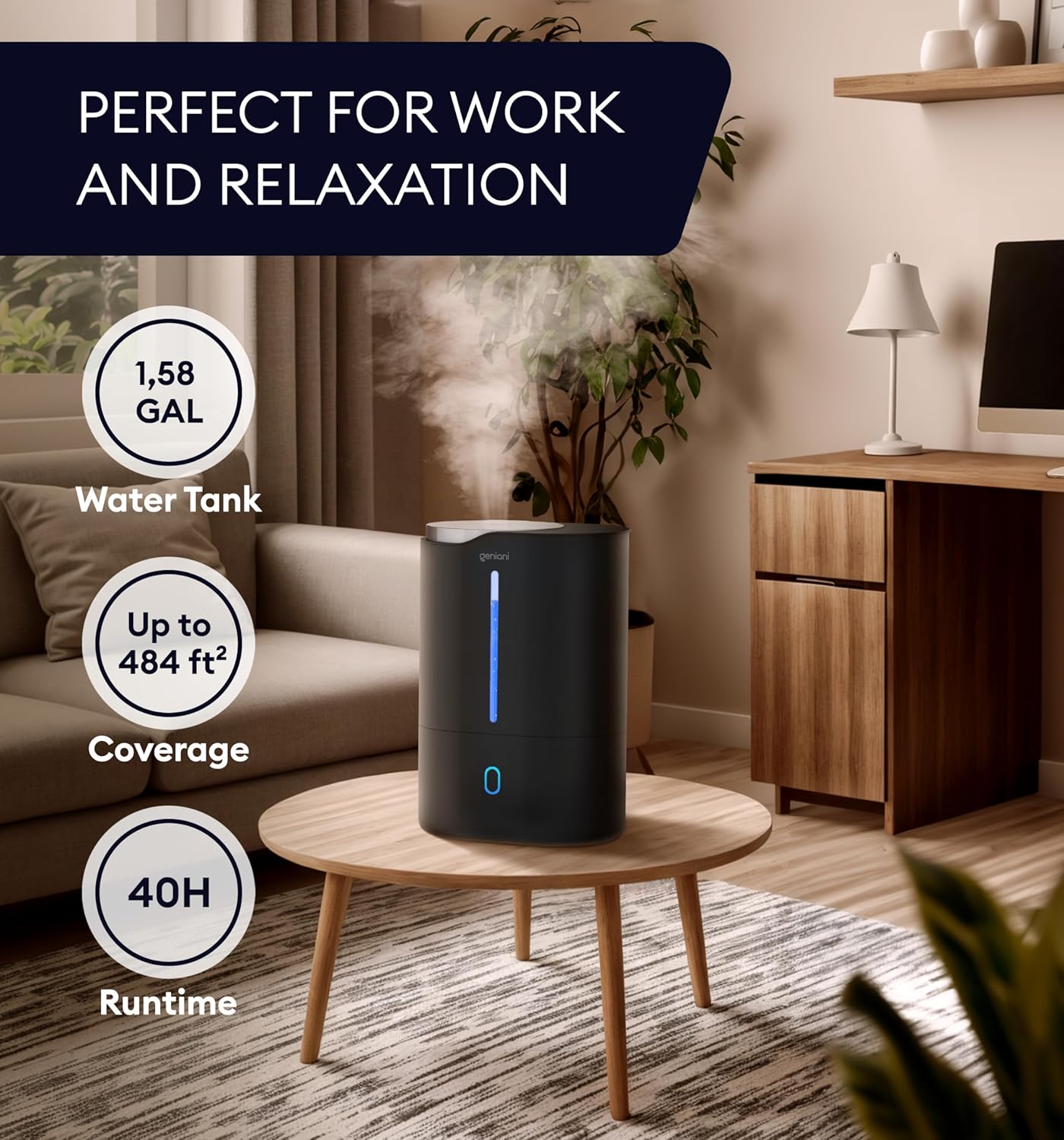 Huron Humidifier 6L Black-1