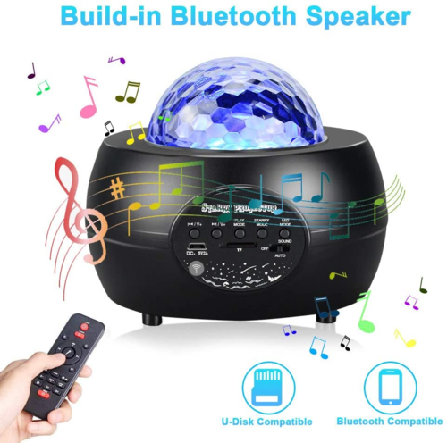 Starry Sky LED Galaxy Projector with Bluetooth Speaker – Music Sync Night Light for Bedroom & Relaxation