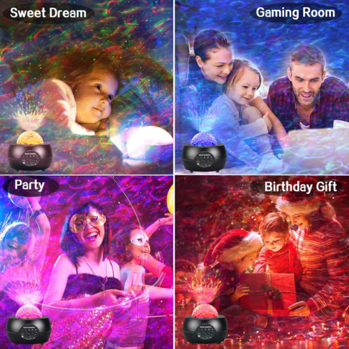 Starry Sky LED Galaxy Projector with Bluetooth Speaker – Music Sync Night Light for Bedroom & Relaxation
