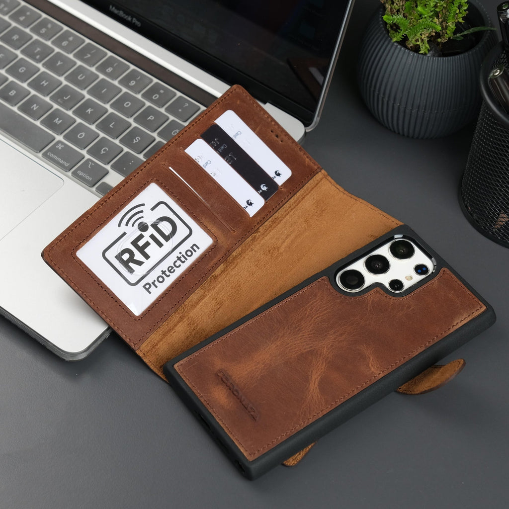 Leather Samsung Galaxy S25 Ultra Wallet Case | Buffalo-3