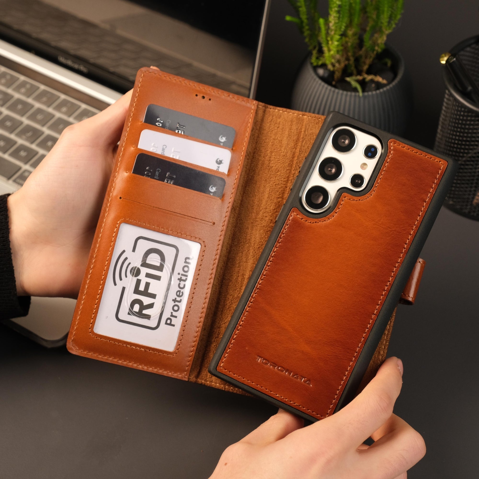 Leather Samsung Galaxy S25 Ultra Wallet Case | Buffalo-5